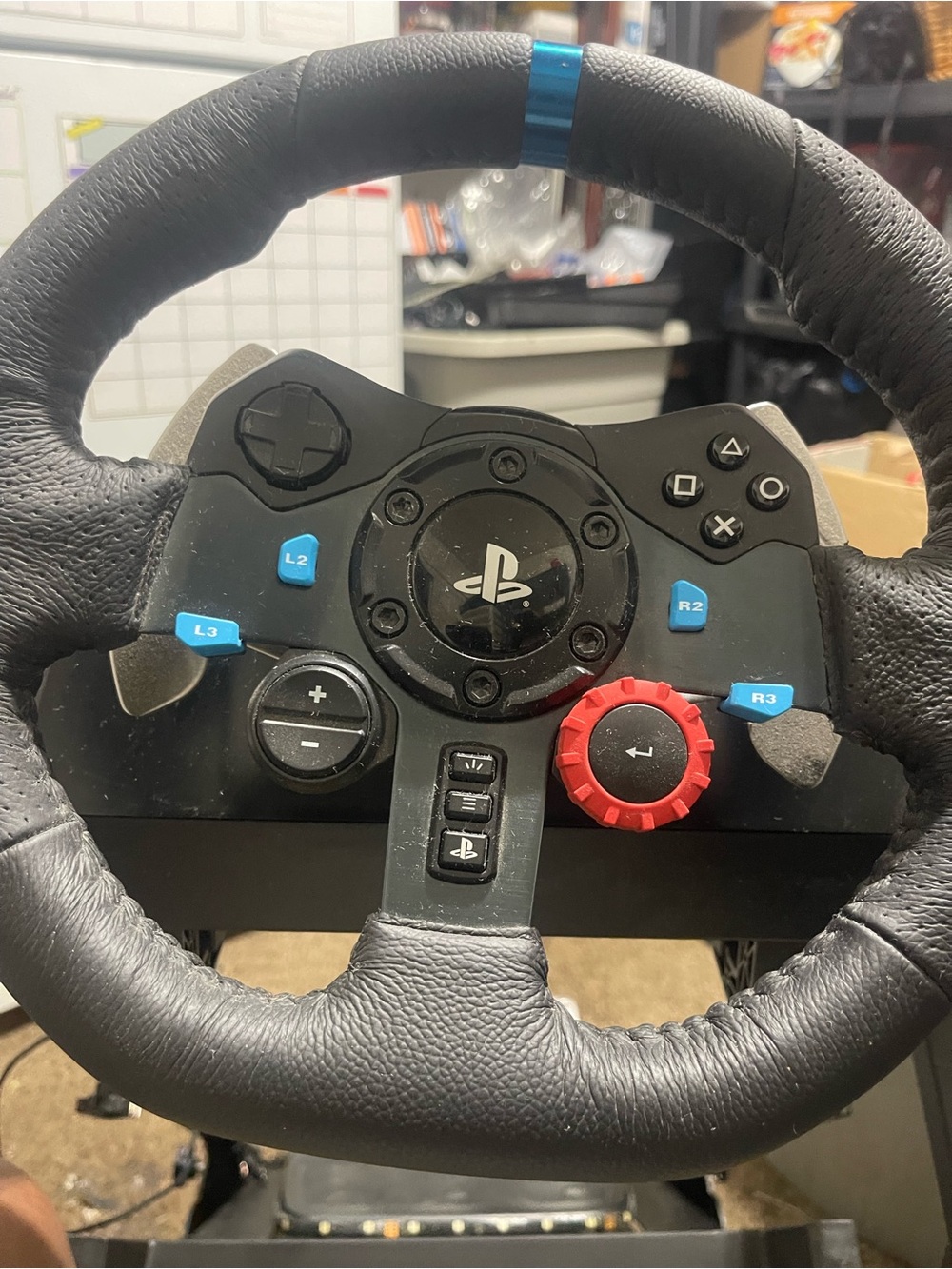 Logitech Racing Wheel Controller - Black with Blue and Red Accents